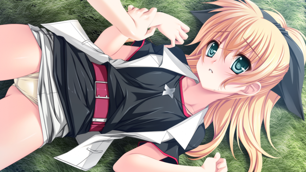 colegial hentai mostrando a calcinha por baixo da saia